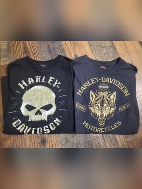 ✨️BUNDLE✨Harley-Davidson Black Short-Sleeve Tees Set Of 2!